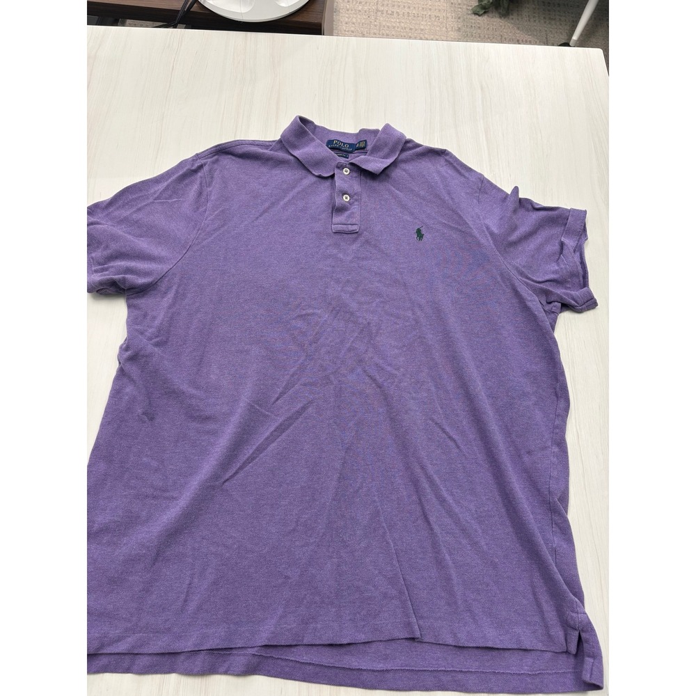 Polo Ralph Lauren Purple Classic Fit Polo Shirt Men's‎ XXL Short Sleeve Cotton